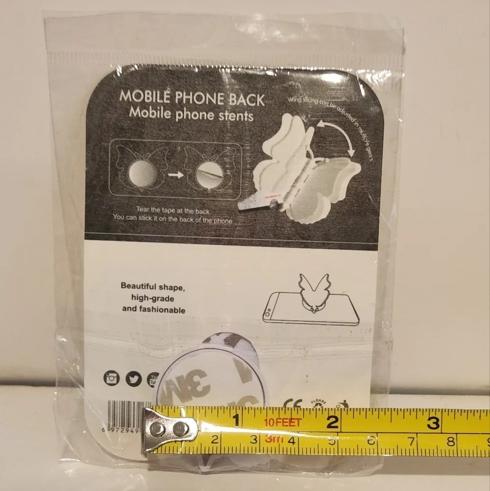 Brand New 2” Purple Butterfly Mobile Phone Back